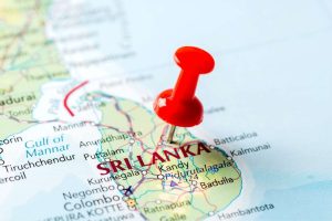 Sri Lanka mappa cartina isola