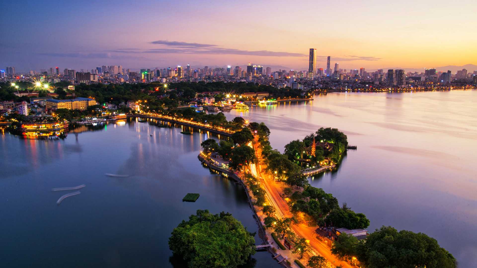 Città Vietnam luci